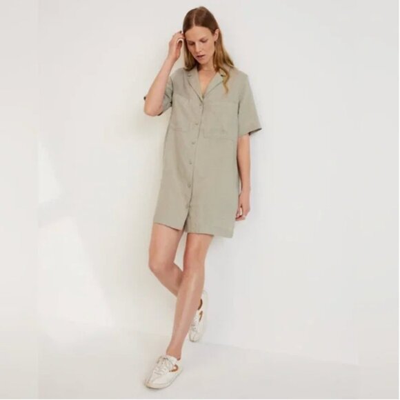 Everlane Dresses & Skirts - Everlane Seagrass Linen Shirt Dress Small